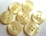 B1422 15mm Ivory Pearlised Surface Shimmery 4 Hole Button - Ribbonmoon