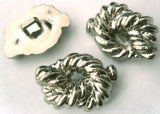 B1426 25mm Gilded Silver Poly Staffordshire Knot Shaped Shank Button - Ribbonmoon