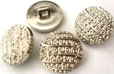 B7615 17mm Gilded Silver Poly Textured Shank Button