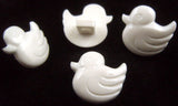 B14508 14mm White Duck Shaped Novelty Shank Button - Ribbonmoon