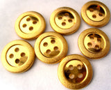 B1450 14mm Gilded Gold Poly 4 Hole Button - Ribbonmoon
