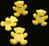 B14533 15mm Lemon Teddy Bear Shaped Novelty Shank Button - Ribbonmoon