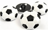 B14594 18mm Black-White Football Novelty Childrens Shank Button
