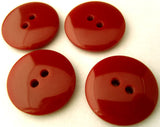 B14638 20mm Russet Red Glossy Polyester 2 Hole Button - Ribbonmoon