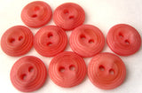 B1467C 12mm Tonal Rose Pinks Grooved Rim 2 Hole Buttons - Ribbonmoon