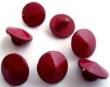 B14785 12mm Pale Burgundy Gloss Shank Button, Rises to a Centre Point - Ribbonmoon