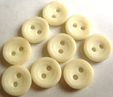 B1489 11mm Bridal White Bone Sheen 2 Hole Button - Ribbonmoon