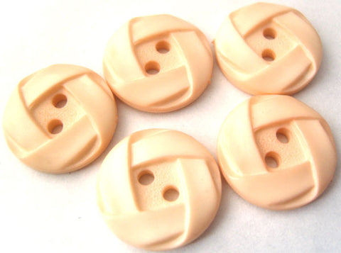 B1512 17mm Pale Pinky Peach Matt Centre 2 Hole Button - Ribbonmoon