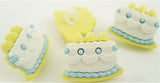 B15193 21mm Sky-White-Primrose Cake Design Novelty Shank Button