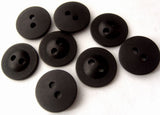 B1527 14mm Black Soft Sheen 2 Hole Button - Ribbonmoon