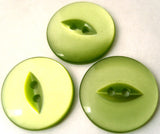 B15402-23mm Spring Leaf Green 2 Hole Polyester Fish Eye Button - Ribbonmoon