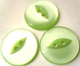 B15404 23mm Mint Green 2 Hole Polyester Fish Eye Button - Ribbonmoon