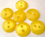 B1546 12mm Sunshine Yellow Glittery 2 Hole Button - Ribbonmoon