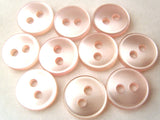 B1556 10mm Pale Rose Pink Polyester Shirt Type 2 Hole Button - Ribbonmoon