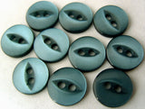 B1559 10mm Dusky Malibu Blue 2 Hole Polyester Fish Eye Button - Ribbonmoon