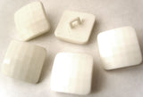 B1573 21mm White Gloss Golf Ball Surface Square Shank Button - Ribbonmoon