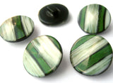 B15810 18mm Frosted Green and Semi Pearlised Shank Button