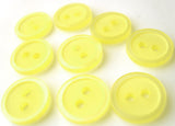 B15812 11mm Lemon Iced Matt Centre 2 Hole Button