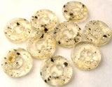 B1588 11mm Translucent Naturals and Black Speckled 2 Hole Button - Ribbonmoon