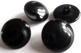 B16054 20mm Black Gloss Shank Button - Ribbonmoon