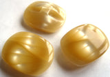 B16078 23mm Honey and Pearlised Shimmer Button, Hole Built into the Back - Ribbonmoon