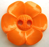 B16117 23mm Orange Daisy Flower Design Nylon 2 Hole Button