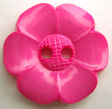 B16118 23mm Deep Pink Flower Shaped 2 Hole Button - Ribbonmoon