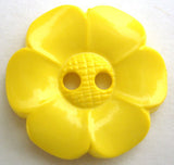 B16129 23mm Yellow Flower Shaped 2 Hole Button - Ribbonmoon