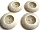 B16168 20mm Frosted Grey Bone Sheen 2 Hole Button - Ribbonmoon