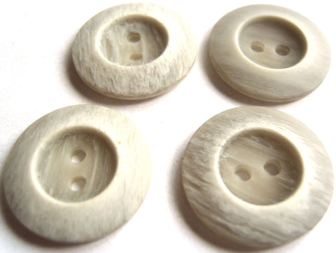 B16168 20mm Frosted Grey Bone Sheen 2 Hole Button - Ribbonmoon