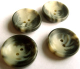 B16179 18mm Dark and Natural Grey Chunky Soft Sheen 2 Hole Button - Ribbonmoon