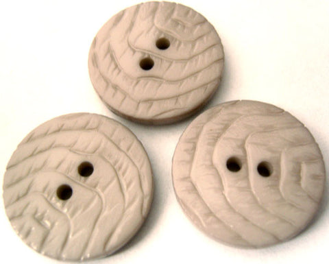 B16194 23mm Pale Orchid Grey Gloss Textured 2 Hole Button - Ribbonmoon