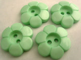B16222 21mm Mint Green Glossy 2 Hole Daisy Flower Button - Ribbonmoon