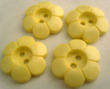 B16225 21mm Lemon Glossy 2 Hole Daisy Flower Button - Ribbonmoon
