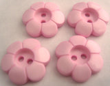 B16227 21mm Pale Pink Glossy 2 Hole Daisy Flower Button - Ribbonmoon