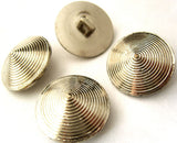 B1643 23mm Gilded Silver Poly Shank Button, Rising to a Centre Point - Ribbonmoon