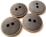 B1646 18mm Slate Grey Textured 2 Hole Button, Ash Grey Rim - Ribbonmoon