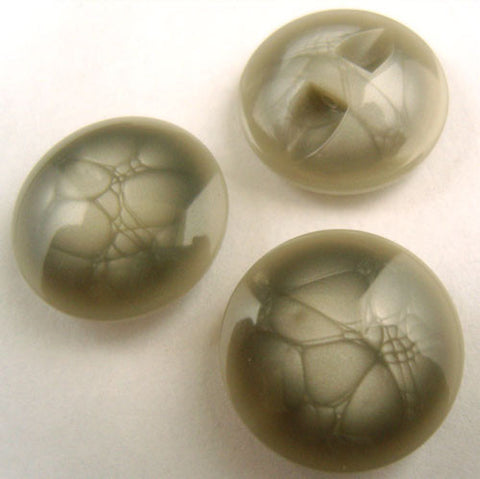 B16704 23mm Tonal Greys Domed Button, Hole Built into the Back - Ribbonmoon