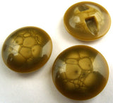 B16713 23mm Tonal Moss Greens Domed Button, Hole Built into the Back - Ribbonmoon