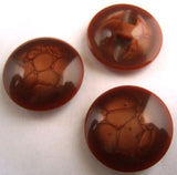 B16720 23mm Tonal Browns Domed Button, Hole Built into the Back - Ribbonmoon