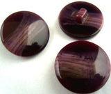 B16767 19mm Tonal Deep Plum Purple Gloss Shank Button - Ribbonmoon