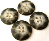 B1675C  20mm Greys,Black and Natural Bone Sheen 4 Hole Button