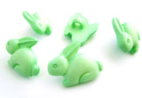 B16794 19mm Mint Green Bunny Rabbit Shaped Novelty Childrens Shank Button
