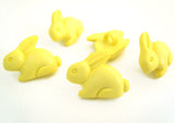B16812 19mm Lemon Bunny Rabbit Shaped Novelty Childrens Shank Button