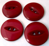 B16862 19mm Deep Cardinal Polyester Fish Eye 2 Hole Button - Ribbonmoon