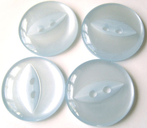 B16884 19mm Sky Blue Polyester Fish Eye 2 Hole Button - Ribbonmoon