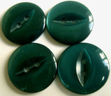 B16982 19mm Forest Green Polyester Fish Eye 2 Hole Button - Ribbonmoon