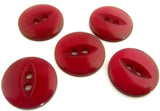 B16916 16mm Cardinal Red Polyester Fish Eye 2 Hole Button