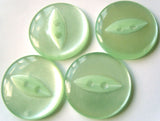 B17003 14mm Ice Mint Green 2 Hole Polyester Fish Eye Button - Ribbonmoon