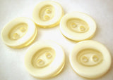 B1709 18mm Tonal Ivory 2 Hole Button with a Transparent Centre - Ribbonmoon